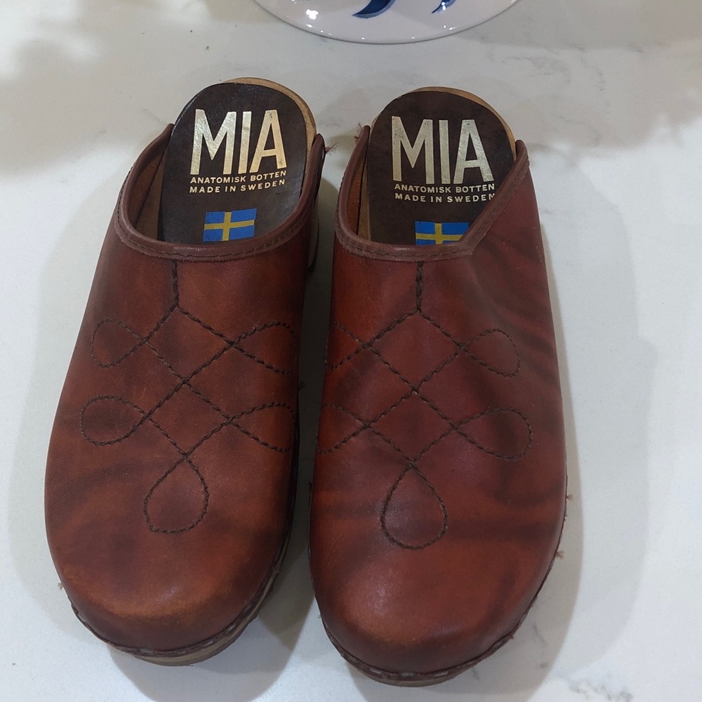 MIA Anatomisk Botten Sweden Mule Style Leather Clogs 37